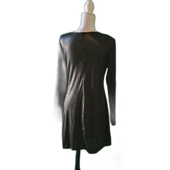 Long Sleeve Ruched Bodycon Glitter Dress Sz XL - Picture 3 of 6